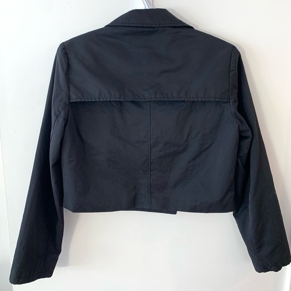 27 QUAI DE SEINE PARIS Black Cropped Trench Style Jacket - Picture 5 of 6